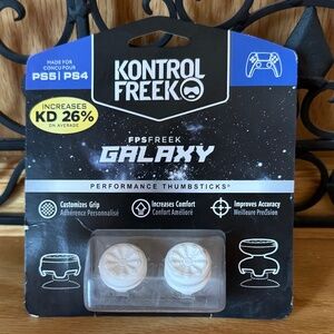 Kontrol Freek White Galaxy Performance Thumbsticks Analog Sticks Caps PS4/PS5